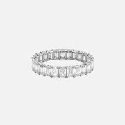  Emerald U Prong Eternity Ring 18k White Gold 4 0 001