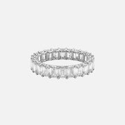  Emerald U Prong Eternity Ring 18k White Gold 5 0 001
