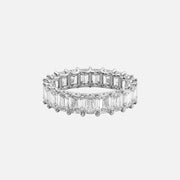  Emerald U Prong Eternity Ring 18k White Gold 6 0 001