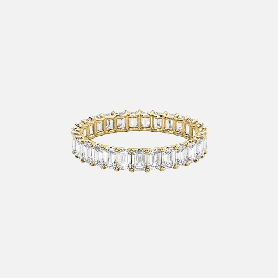  Emerald U Prong Eternity Ring 18k Yellow Gold 3 0 001