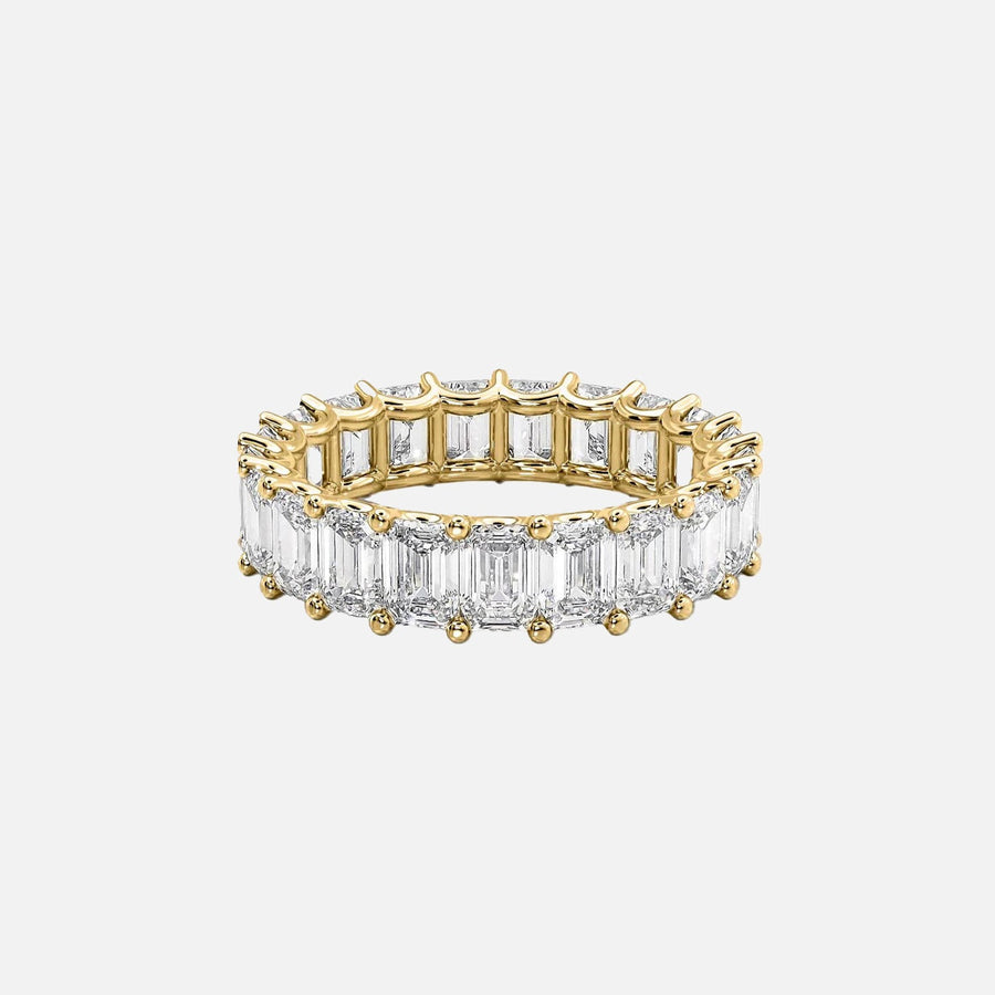  Emerald U Prong Eternity Ring 18k Yellow Gold 6 0 001