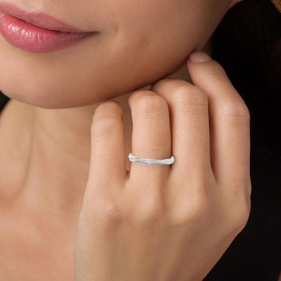The Pave Evelyn Moissanite Ring - KNT - Engagement Rings, Wedding Bands & Fine Jewelry