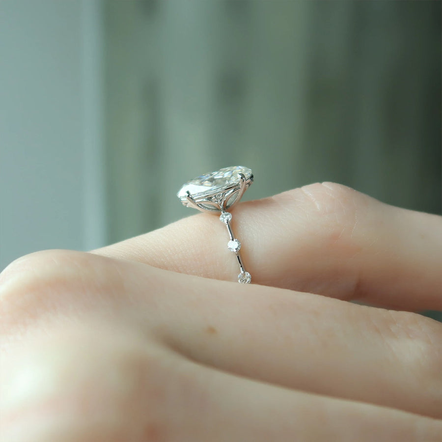 The Pave Freyja Oval Moissanite Ring - KNT - Engagement Rings, Wedding Bands & Fine Jewelry