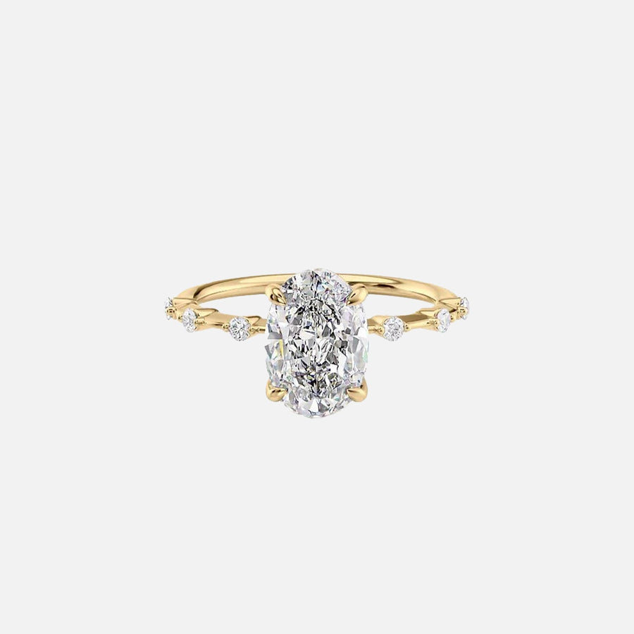 The Pave Freyja Oval Moissanite Ring - KNT - Engagement Rings, Wedding Bands & Fine Jewelry
