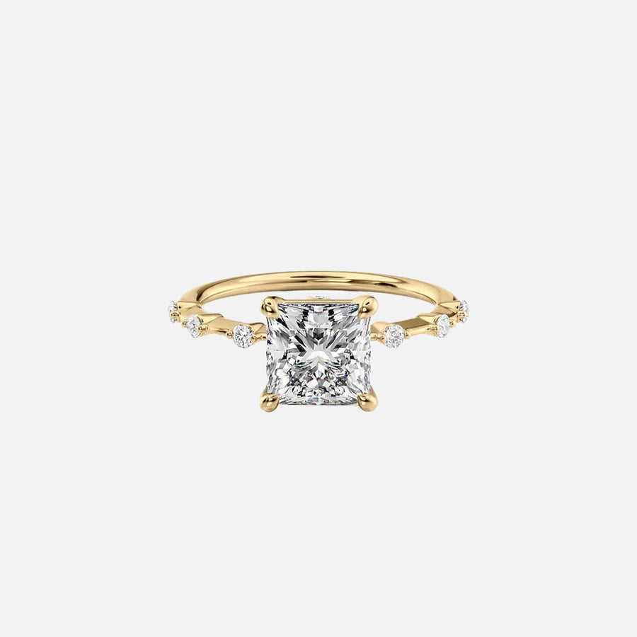 The Pave Freyja Princess Moissanite Ring - KNT - Engagement Rings, Wedding Bands & Fine Jewelry
