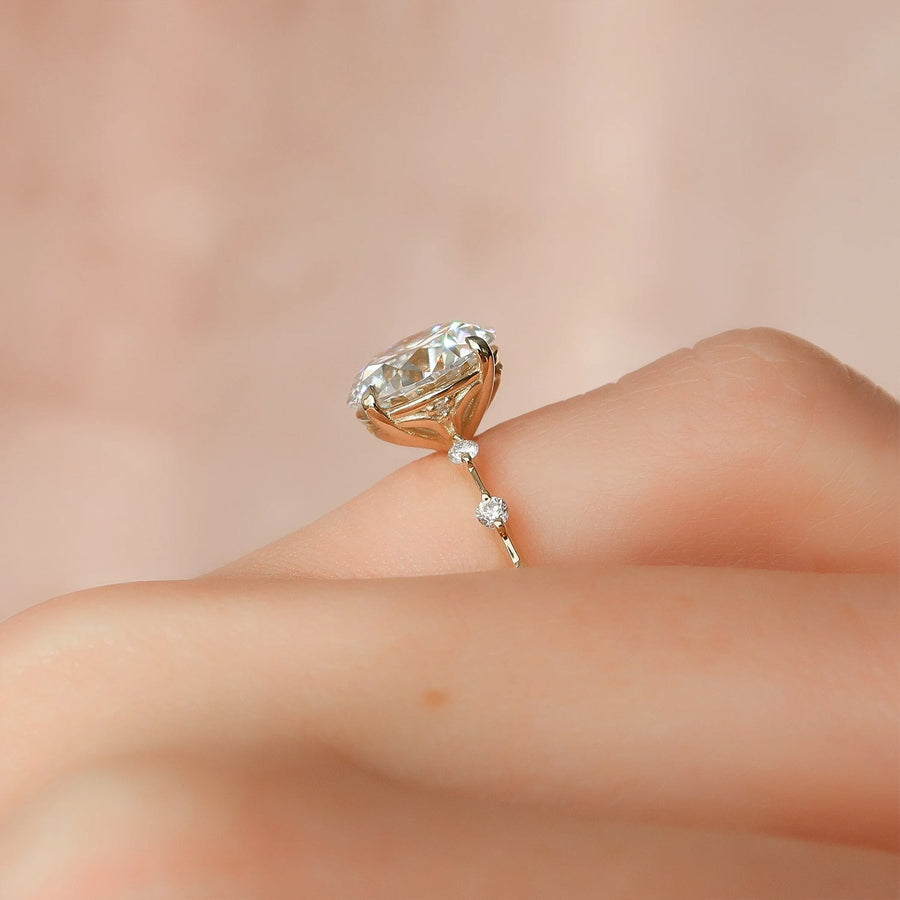 The Pave Freyja Round Moissanite Ring - KNT - Engagement Rings, Wedding Bands & Fine Jewelry