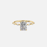 The Pave Freyja Radiant Moissanite Ring - KNT - Engagement Rings, Wedding Bands & Fine Jewelry