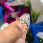 The Tulip Solitaire Oval Lab Diamond Ring