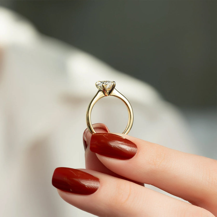 The Solitaire Glamour Pear Moissanite Ring - KNT - Engagement Rings, Wedding Bands & Fine Jewelry
