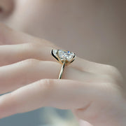 The Solitaire Glamour Pear Moissanite Ring - KNT - Engagement Rings, Wedding Bands & Fine Jewelry