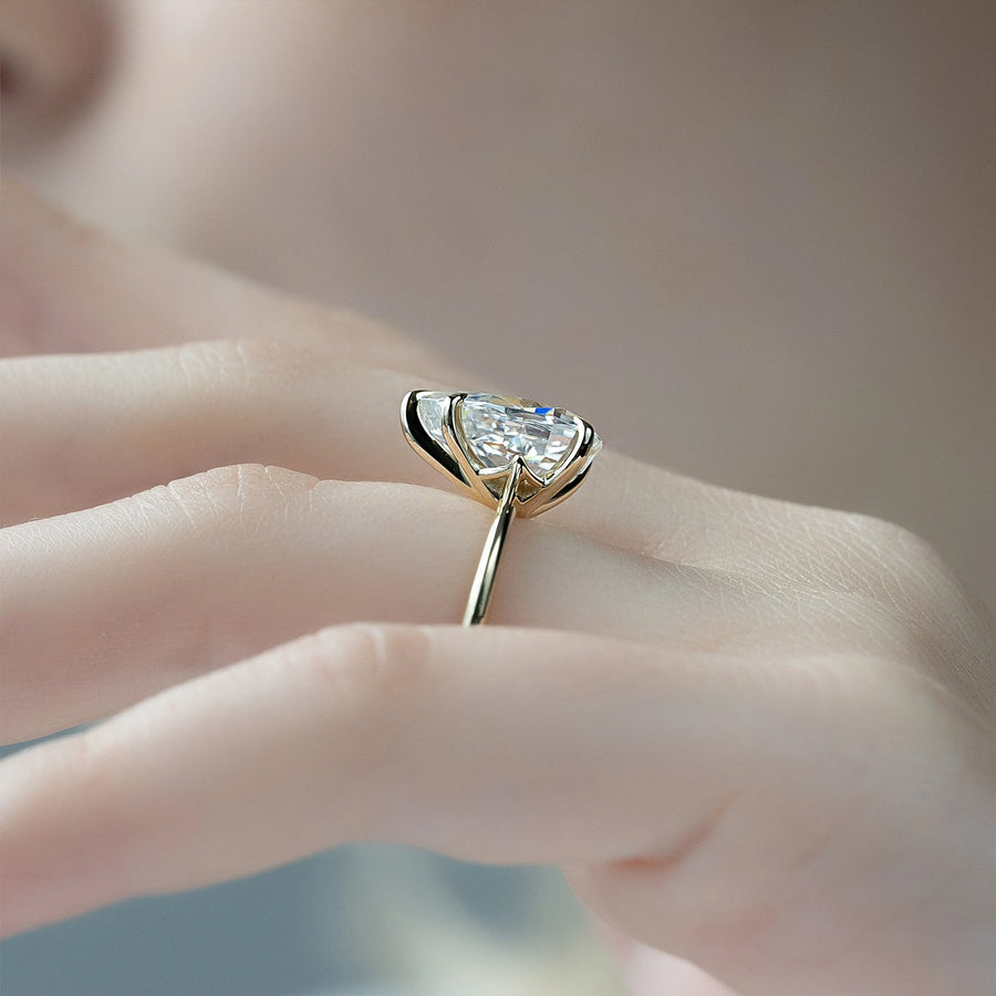 The Solitaire Glamour Pear Moissanite Ring - KNT - Engagement Rings, Wedding Bands & Fine Jewelry