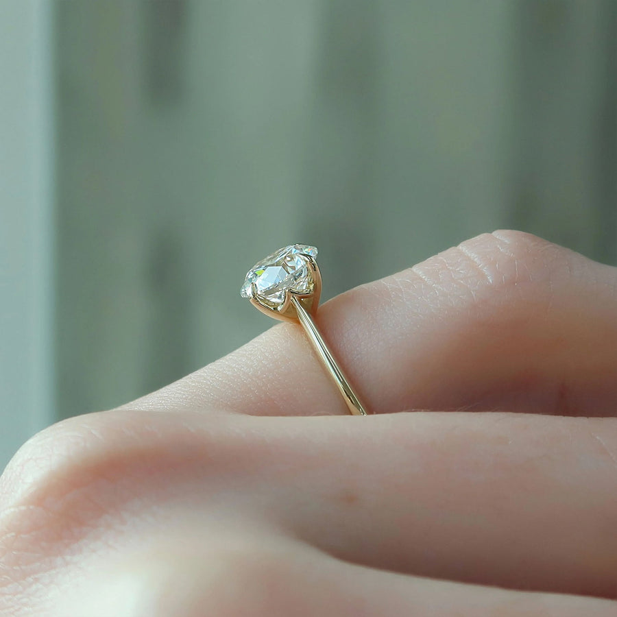 The Solitaire Glamour Round Moissanite Ring - KNT - Engagement Rings, Wedding Bands & Fine Jewelry