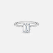 The Pave Gratia Emerald Moissanite Ring - KNT - Engagement Rings, Wedding Bands & Fine Jewelry