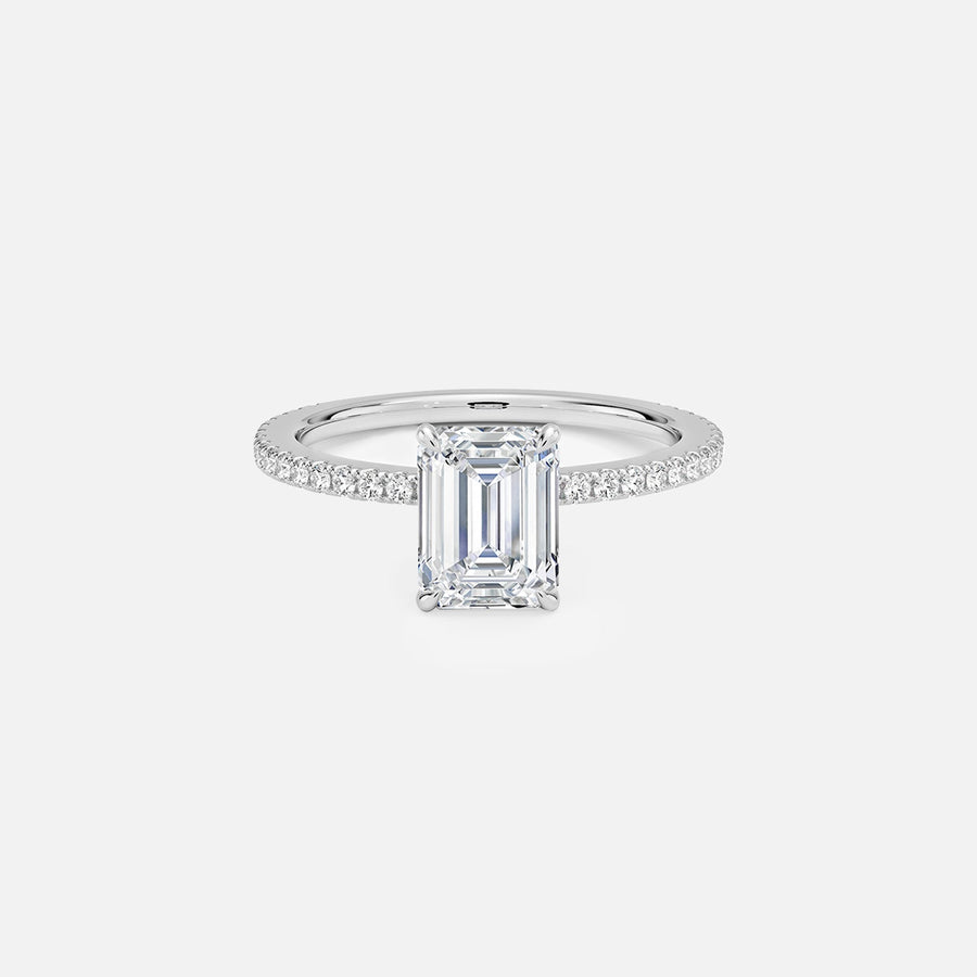 The Pave Gratia Emerald Moissanite Ring - KNT - Engagement Rings, Wedding Bands & Fine Jewelry