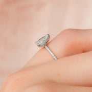 The Pave Gratia Pear Moissanite Ring - KNT - Engagement Rings, Wedding Bands & Fine Jewelry