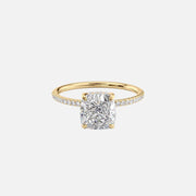 The Pave Gratia Cushion Moissanite Ring - KNT - Engagement Rings, Wedding Bands & Fine Jewelry
