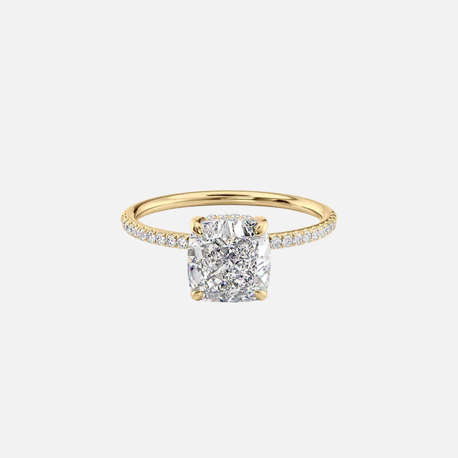 The Pave Gratia Cushion Moissanite Ring - KNT - Engagement Rings, Wedding Bands & Fine Jewelry