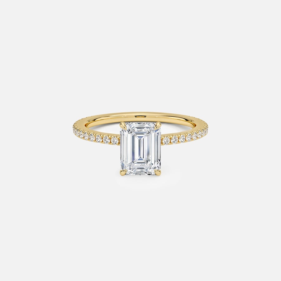 The Pave Gratia Emerald Moissanite Ring - KNT - Engagement Rings, Wedding Bands & Fine Jewelry