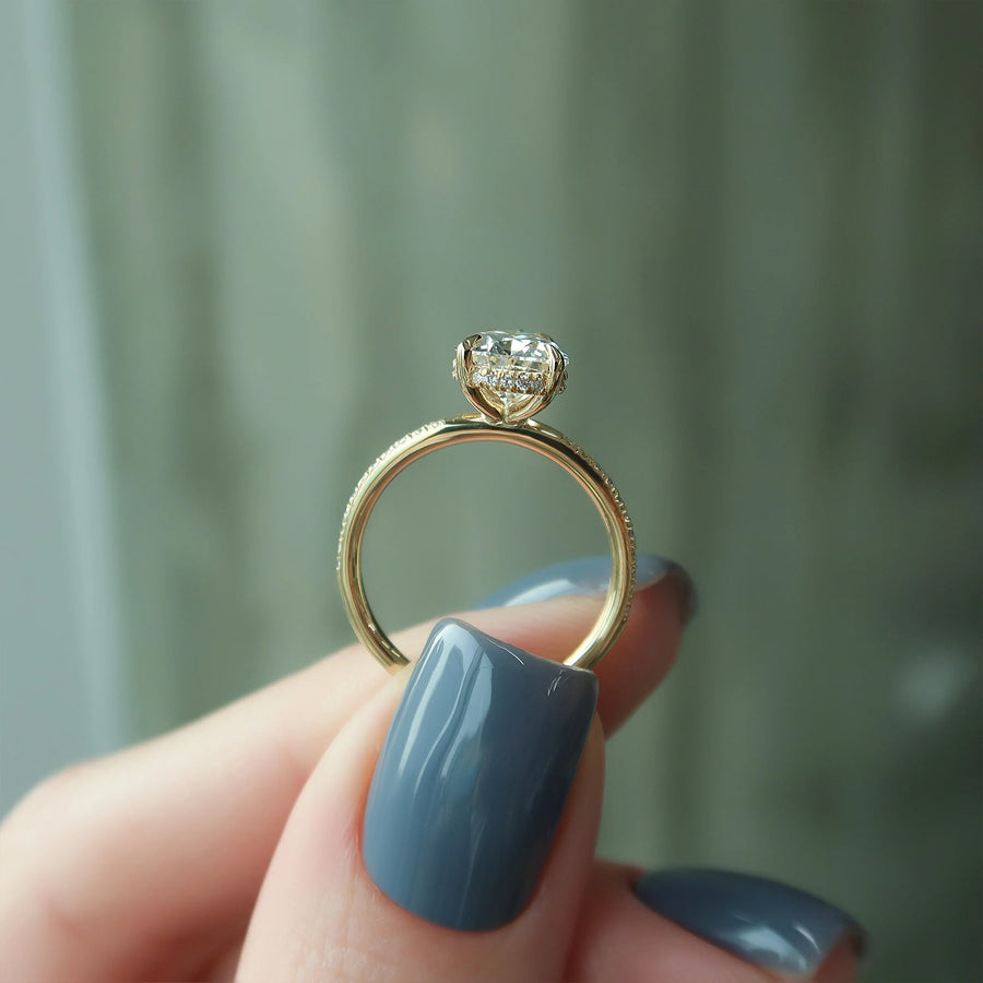 The Pave Gratia Pear Moissanite Ring - KNT - Engagement Rings, Wedding Bands & Fine Jewelry