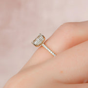 The Pave Gratia Radiant Moissanite Ring - KNT - Engagement Rings, Wedding Bands & Fine Jewelry