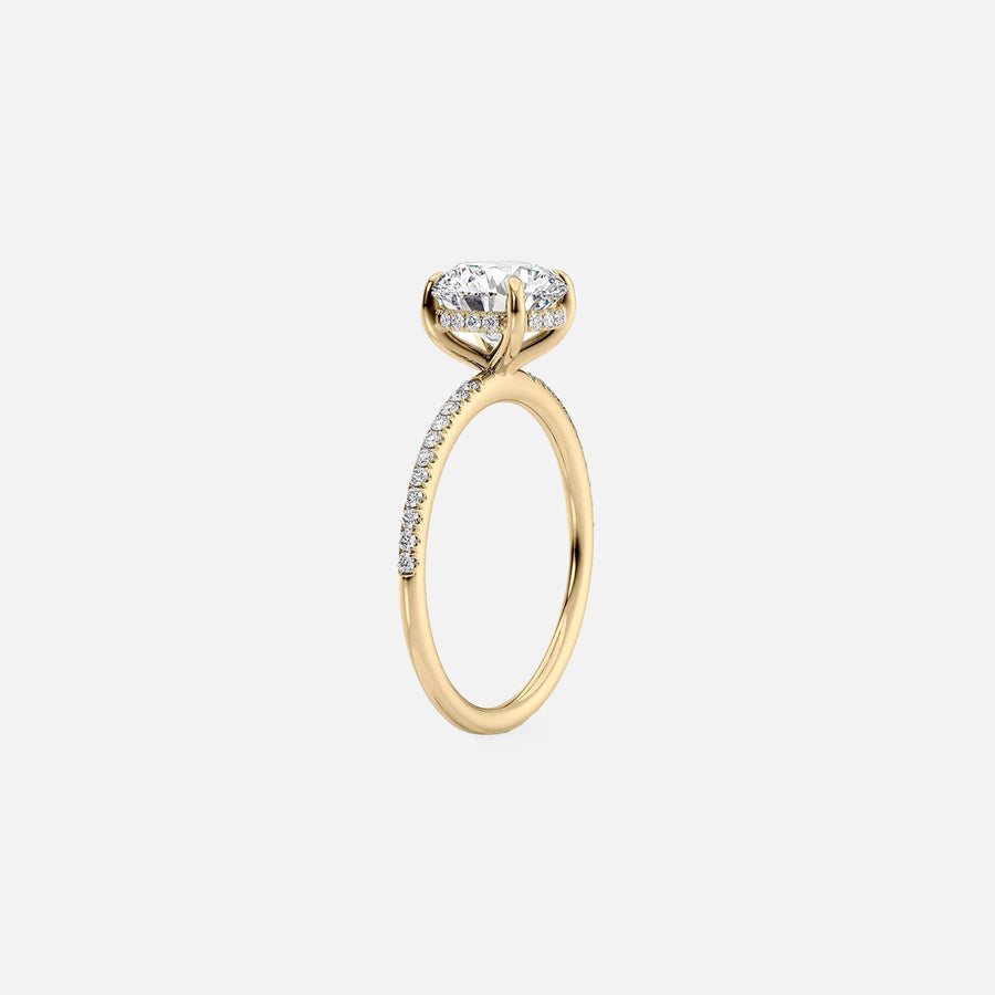The Pave Gratia Round Moissanite Ring - KNT - Engagement Rings, Wedding Bands & Fine Jewelry