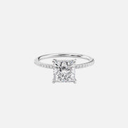 The Pave Gratia Princess Moissanite Ring - KNT - Engagement Rings, Wedding Bands & Fine Jewelry