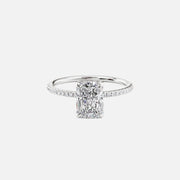 The Pave Gratia Radiant Moissanite Ring - KNT - Engagement Rings, Wedding Bands & Fine Jewelry