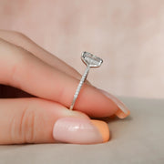 The Pave Gratia Radiant Moissanite Ring - KNT - Engagement Rings, Wedding Bands & Fine Jewelry