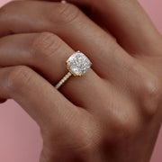 The Pave Gratia Cushion Moissanite Ring - KNT - Engagement Rings, Wedding Bands & Fine Jewelry