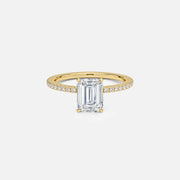 The Pave Gratia Emerald Moissanite Ring - KNT - Engagement Rings, Wedding Bands & Fine Jewelry