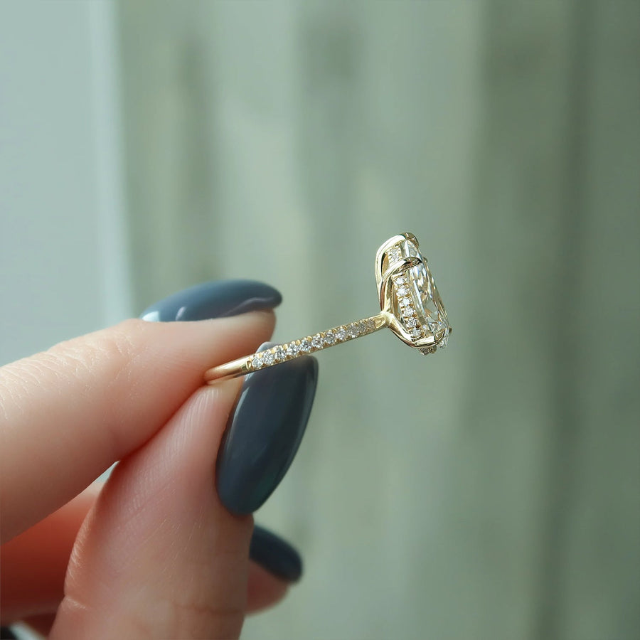 The Pave Gratia Pear Moissanite Ring - KNT - Engagement Rings, Wedding Bands & Fine Jewelry