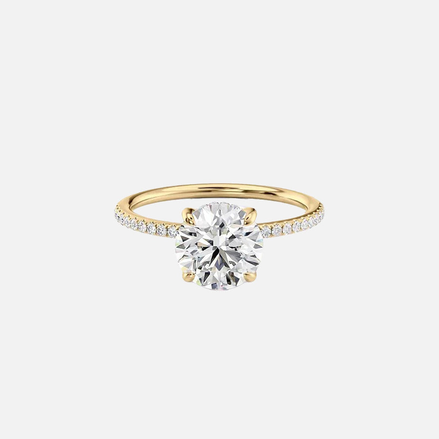 The Pave Gratia Round Moissanite Ring - KNT - Engagement Rings, Wedding Bands & Fine Jewelry