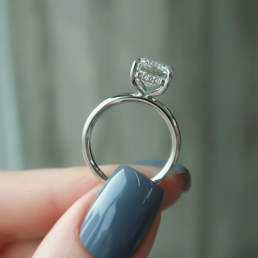 The Solitaire Harmony Emerald Moissanite Ring - KNT - Engagement Rings, Wedding Bands & Fine Jewelry