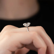 The Solitaire Harmony Oval Moissanite Ring - KNT - Engagement Rings, Wedding Bands & Fine Jewelry