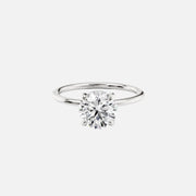 The Solitaire Harmony Round Moissanite Ring - KNT - Engagement Rings, Wedding Bands & Fine Jewelry