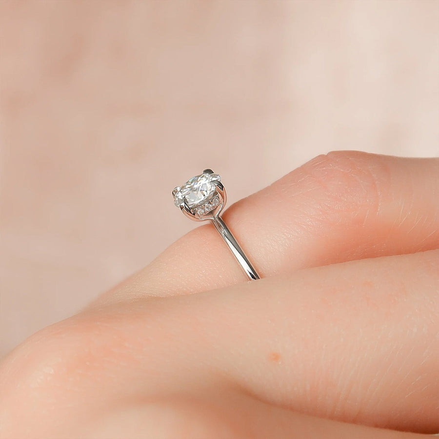 The Solitaire Harmony Round Moissanite Ring - KNT - Engagement Rings, Wedding Bands & Fine Jewelry