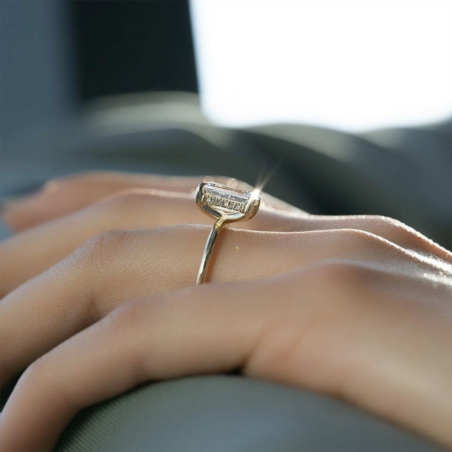 The Solitaire Harmony Emerald Moissanite Ring - KNT - Engagement Rings, Wedding Bands & Fine Jewelry