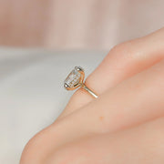 The Solitaire Harmony Oval Moissanite Ring - KNT - Engagement Rings, Wedding Bands & Fine Jewelry