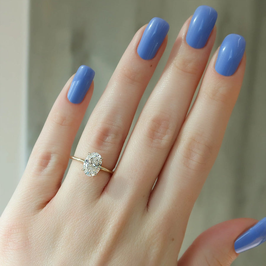 The Solitaire Harmony Oval Moissanite Ring - KNT - Engagement Rings, Wedding Bands & Fine Jewelry