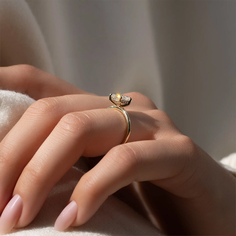 The Solitaire Harmony Princess Moissanite Ring - KNT - Engagement Rings, Wedding Bands & Fine Jewelry