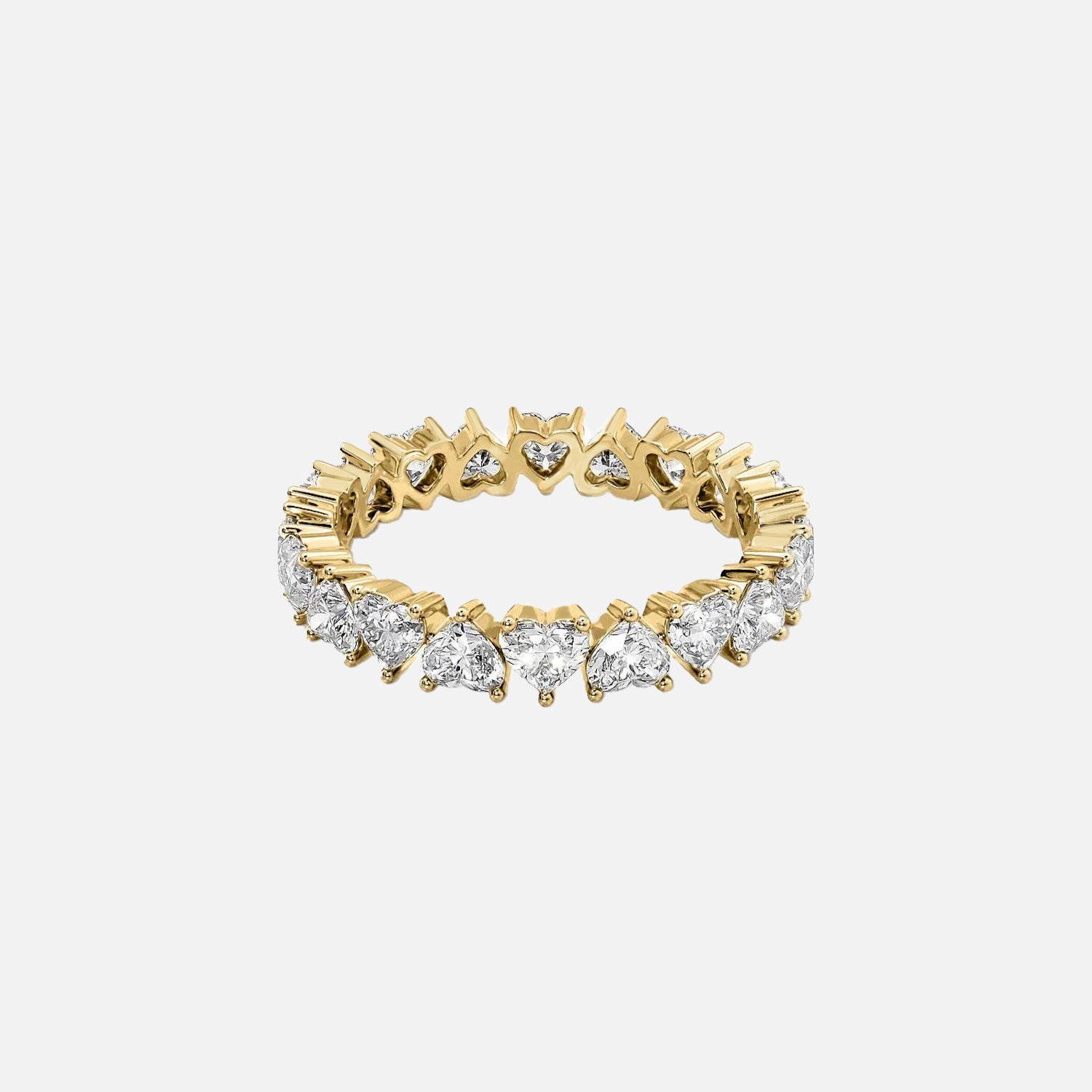 Heart Eternity Ring 14k Yellow Gold 2 5 001