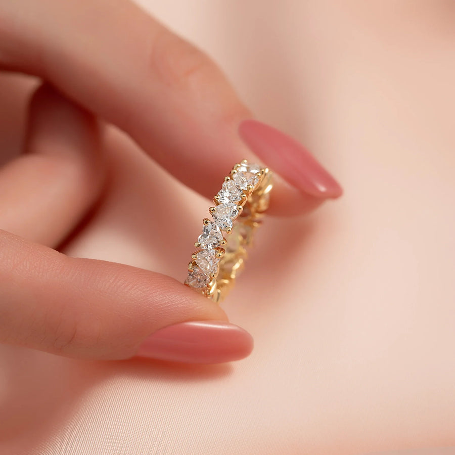  Heart Eternity Ring 14k Yellow Gold 4 0 003