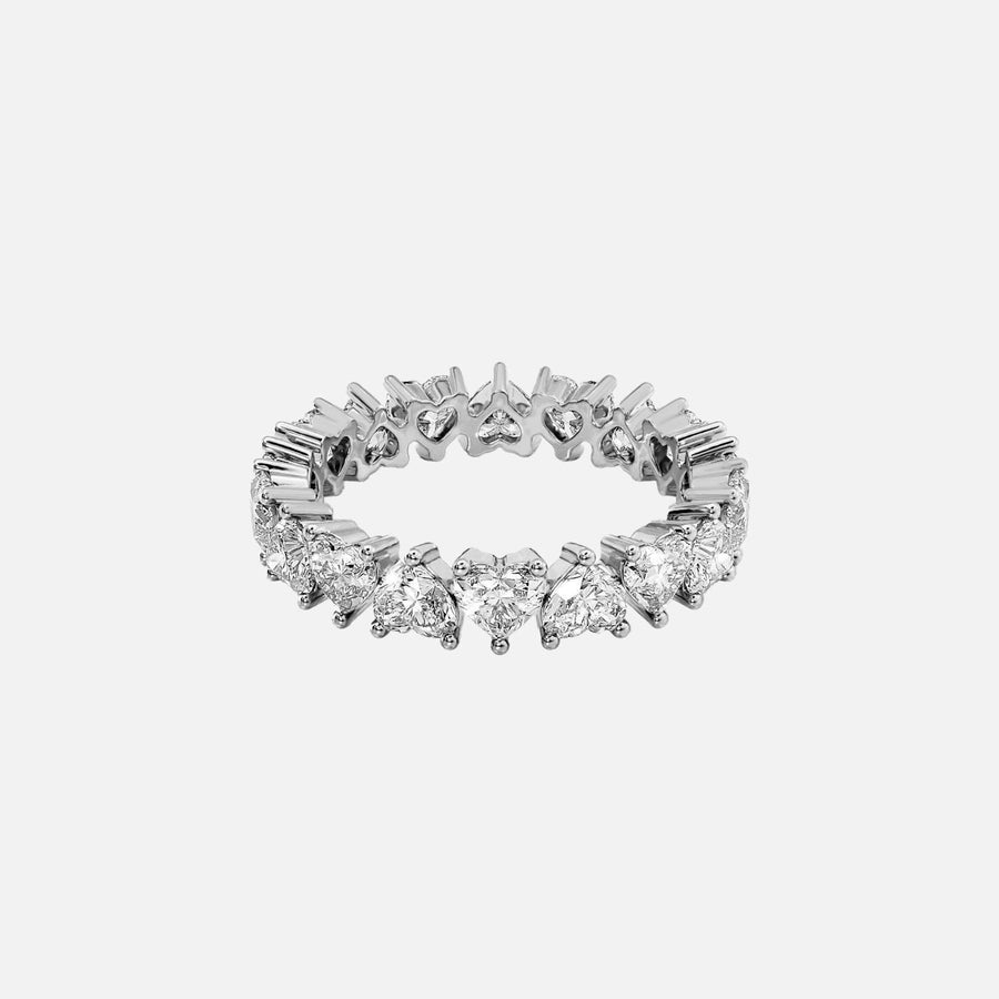  Heart Eternity Ring 18k White Gold 3 0 001