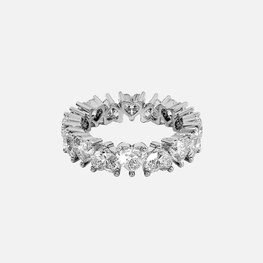  Heart Eternity Ring 18k White Gold 5 5 001