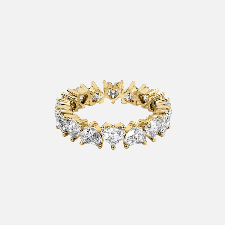  Heart Eternity Ring 18k Yellow Gold 4 5 001