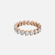  Heart Shared Prong Eternity Ring 14k Rose Gold 3 0 001