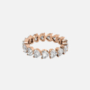  Heart Shared Prong Eternity Ring 14k Rose Gold 3 5 001