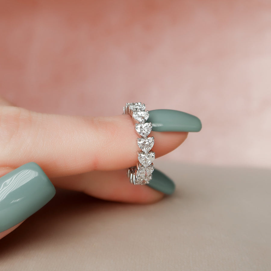  Heart Shared Prong Eternity Ring 14k White Gold 3 5 005 Final