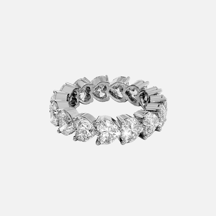  Heart Shared Prong Eternity Ring 14k White Gold 7 0 001