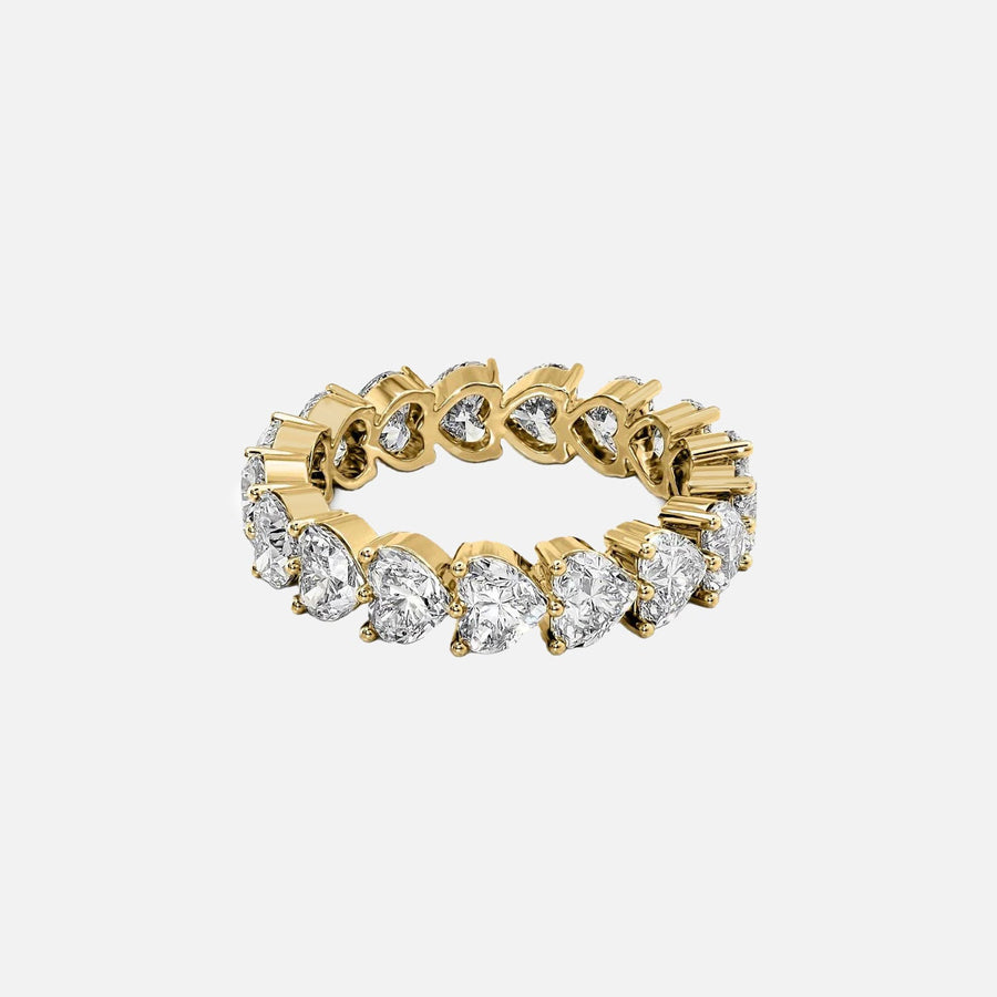  Heart Shared Prong Eternity Ring 14k Yellow Gold 4 5 001